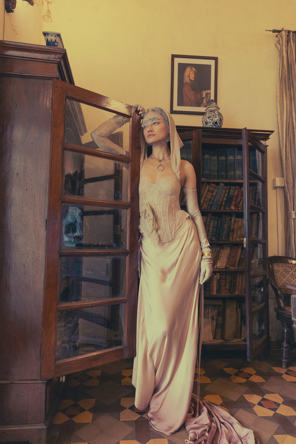 Champagne on my corset