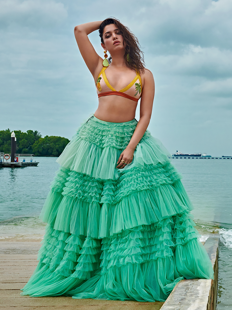 TAMANNAH IN THE EXOTIC PINEAPPLE IN MEXICO LEHENGA