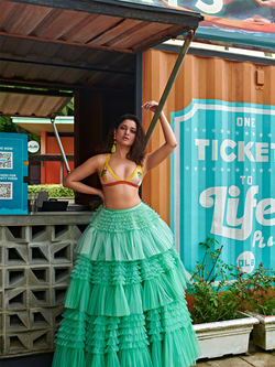 TAMANNAH IN THE EXOTIC PINEAPPLE IN MEXICO LEHENGA