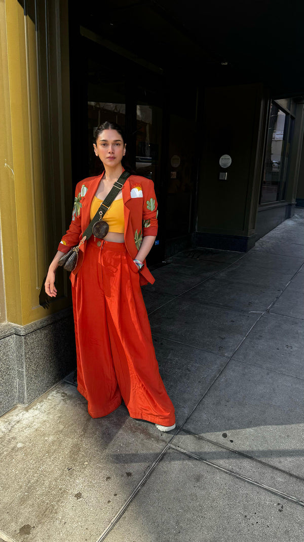 ORANGE IS AN ISLAND PANTSUIT