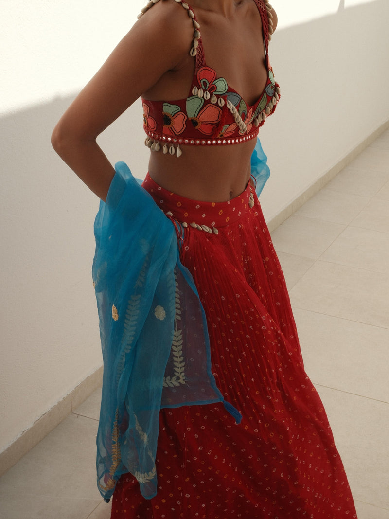 AVISHA IN THE SEASHELLS IN A MEADOW LEHENGA SET